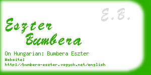 eszter bumbera business card